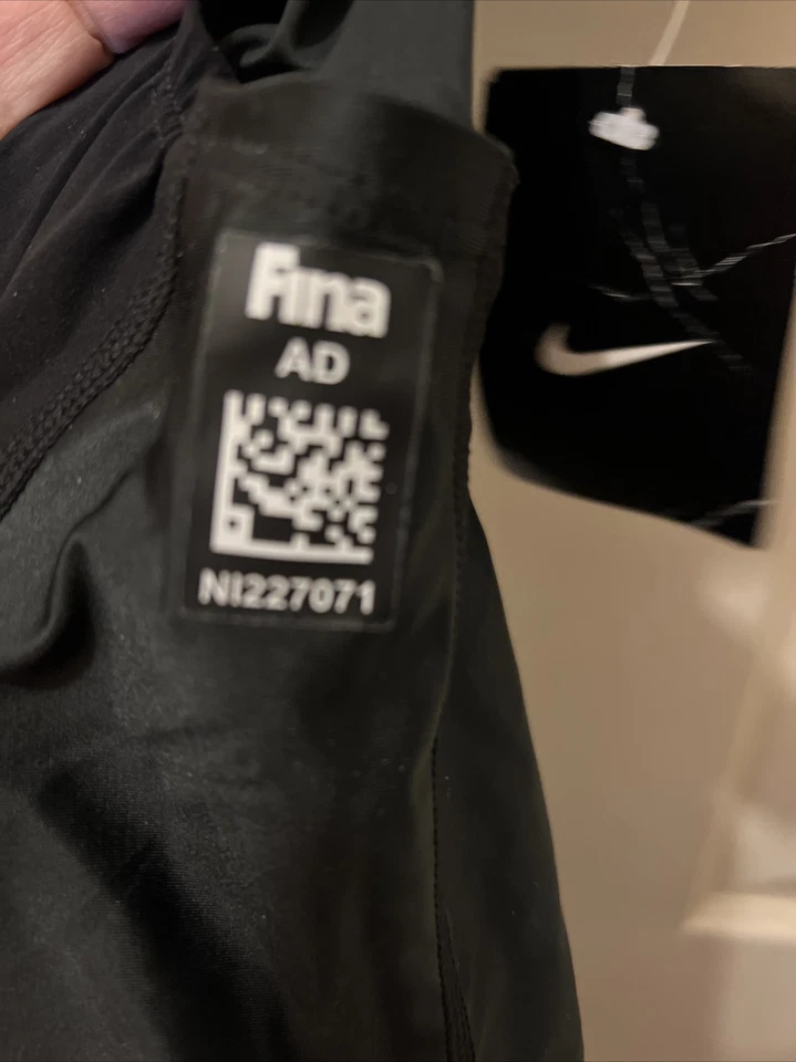 NIKE Girls Size 10 Black One Piece Pull On Unitard Swim Suit NWT $375.00 Comp - Image 4 of 4