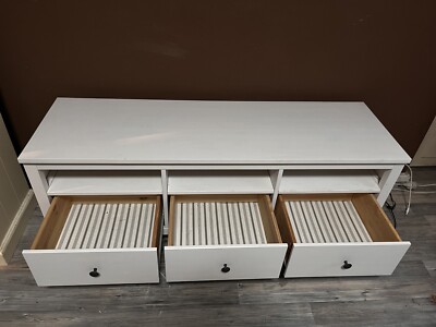 IKEA HEMNES TV-Bank Kommode weiß gebeizt, Schrank,148x47x57cm 3 Schubladen