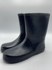 Rain Boots Children's Kids Waterproof Black Ankle Boots Youth Size 4Y Boys Girls