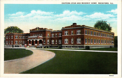 PC FREEMASONRY, MASONIC HOME, ROCKFORD, IL, Vintage Postcard (b56753)