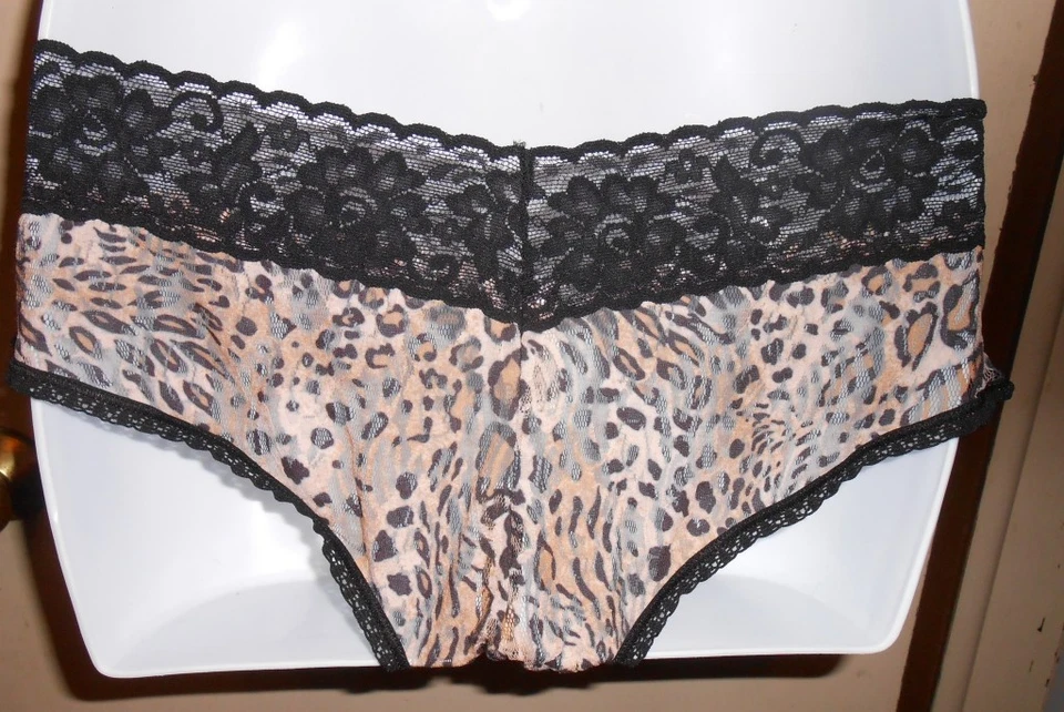 Ambrielle Mystique Leopard Sheer Lace Hipster Panty 6/M X 2 NWT - Image 3 of 3