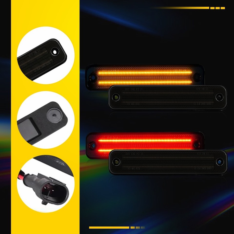Front Amber Rear Red LED Car Fender Side Marker Signal Light For Hummer H2 03-09 – Buy The Best Products In The Online Store - Foto 8