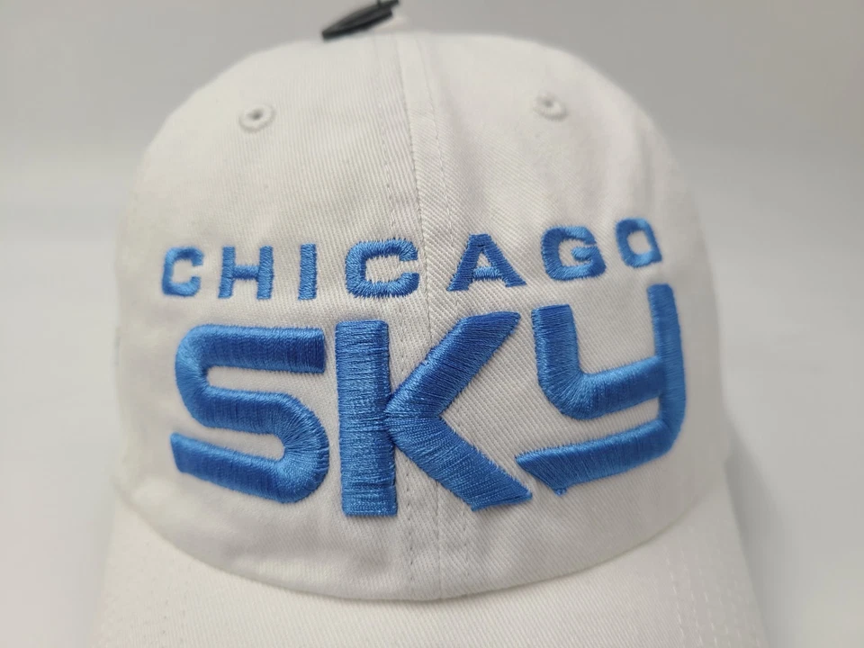 Chicago Sky 47 Brand Clean Up Strapback Adjustable Hat Cap Men Women WNBA White - Image 4 of 4