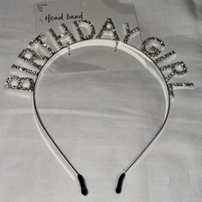 BirthdayGirl Headband Birthday Tiara Silver With Rhinestones  