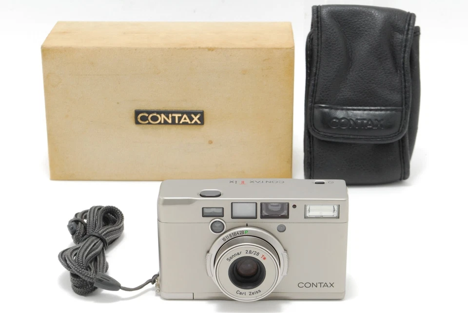 [Casi COMO NUEVA+ con caja, estuche] Cámara fotográfica Contax Tix Carl Zeiss 28 mm F/2,8 APS JAPÓN Foto 3 de 4