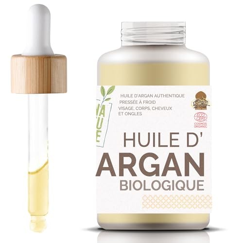 Huile d'Argan Bio du Maroc Pure - Soin Anti-rides et Nourrissant Visage et Corps 100ml