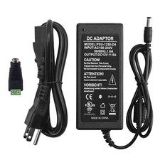 12V 5A Power Supply Adapter, AC 100-240V to DC 12V Transformer, for CCTV Secu...