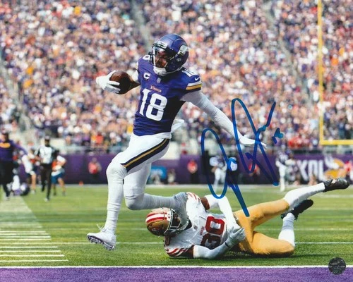 Justin Jefferson Autographed Signed Minnesota Vikings 8x10 Photo with COA/Holo