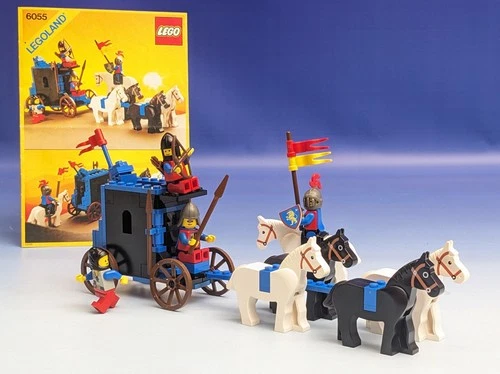 LEGO Knights 6055 Prisoner Carriage Castle Prisoner Convoy + BA Crusaders