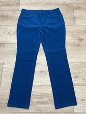 Talbots Sz 10P Women Simply Flattering 5 Pocket Straight Blue Corduroy Pants