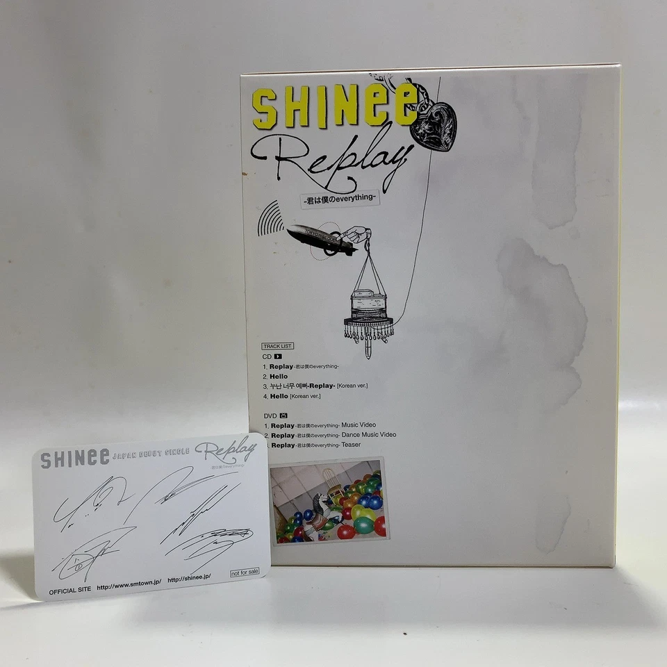 SHINee Japan Debut Single CD+DVD First Limited Album Replay with Group Photocard - Image 3 of 4