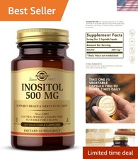 Inositol 500 mg Capsules - 100 Servings, Aids in Brain Function  Wellness