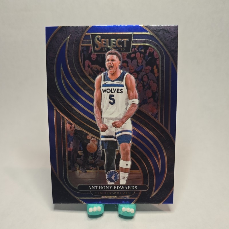 2024-25 Panini Select #130 Anthony Edwards Blue Base Prizm