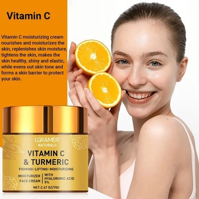 Turmeric Vitamin C Face Cream Retinol Moisturizing Firming Hyaluronic Acid Repai