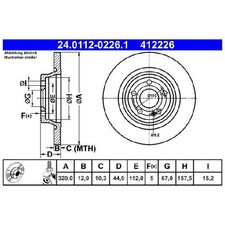 2x Bremsscheibe 26235184 hinten für Mercedes CLA C118 X118 EQA H243 EQB X243 GL