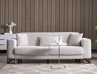 Design Wohnzimmer Luxus Sofa 3 Sitzer Sofa Weiß Textil Hochwertig MöBel
