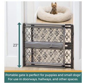 MYPET North States Paws Portable Pet Gate: 26-40" Wide. Pressure Mount. No Tools