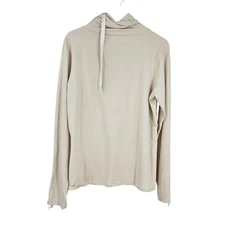 G. Label Goop Sweatshirt Cream Gwyneth Paltrow Turtleneck Drawstring Size XL