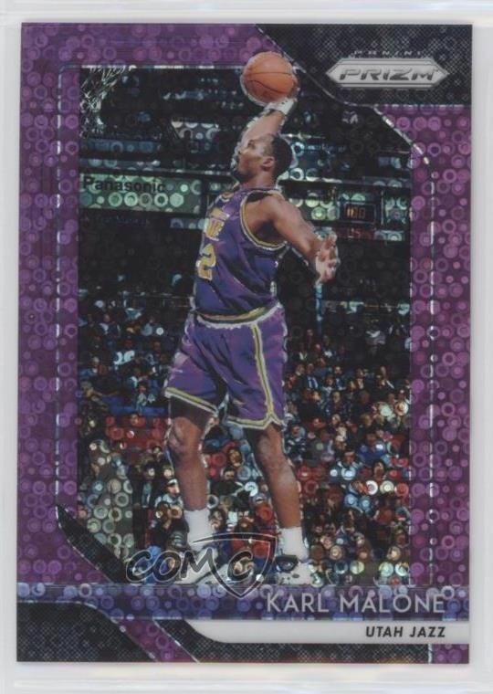 2018-19 Panini Prizm Fast Break Purple Prizm 68/75 Karl Malone #75 HOF 5w7