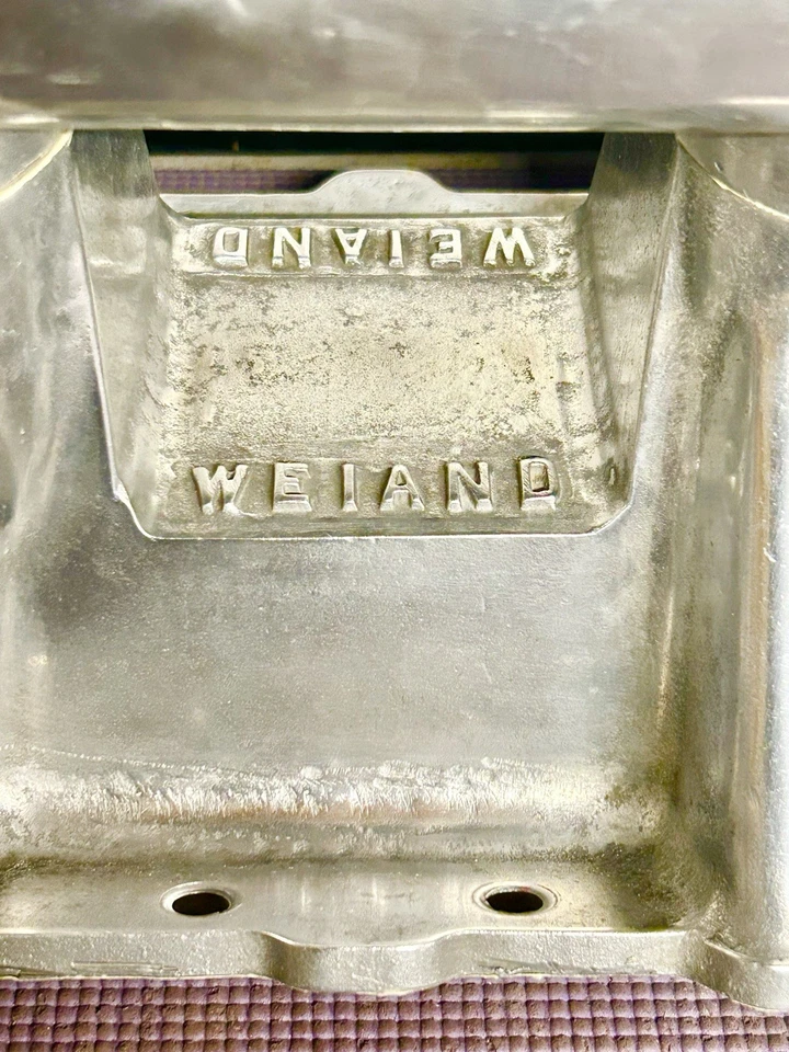 Weiand Polished Tunnel Ram Small Block Chevrolet 2x4 Dual Top NHRA Drag Race - image 2 of 4