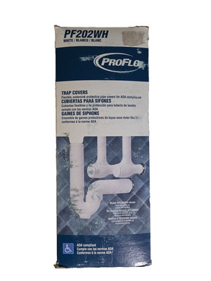 Proflo Pf202WH 3 Piece Bathroom P-Trap pipe Cover - White ADA Compliant