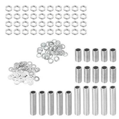 #ad #ad 140pcs Lamp Pipe Kit with Lock Nuts Washers 1 8IP Thread Fasteners $16.42