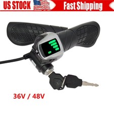 48V Split Throttle Handle with Power Display and Key Lock for E-Bike Scooter USA