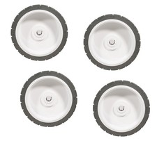 4 Pack Haulotte 2820302890, Scissor Lift Tires 15"x5", Plain, Non-Marking Wheel