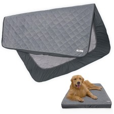 Paw Inspired Waterproof Fitted Cover for Dog Bed  Washable Bed Protector for...