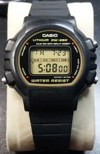 Vintage Casio Lithium DW-280 Digital Quartz Watch C.A.T New Band New Battery