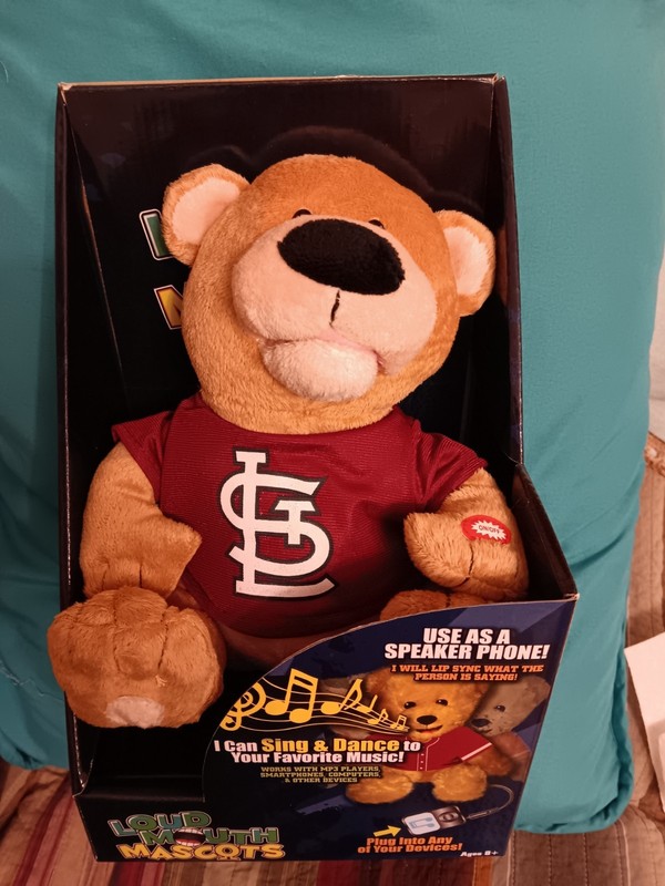 RARE HTF  NFL Saint Louis Cardinals Loudmouth Animatronic Bear Audio Speaker