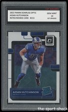 2022 Aidan Hutchinson Panini Donruss Optic 1st Graded 10 Lions NFL Rookie Card