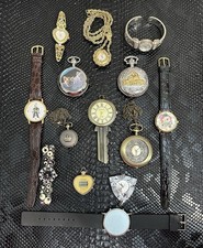 14 Assorted Wrist Pocket Watches Lot Unisex Adults