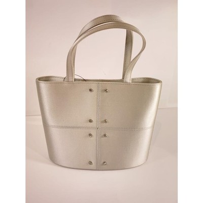 Tod's Silber Handtasche Nieten schlicht authentisch Frau mittelgroße Reißvers...