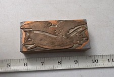 Vintage Letterpress Printing Block  American Eagle Bird Patriotic American