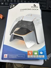 NexiGo red/black PS5 Controller Charger Thumb Grip Kit Fast Charging AC Adapter