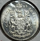 1963 Canada 50 Cents 80% Silver Proof Like World Coin