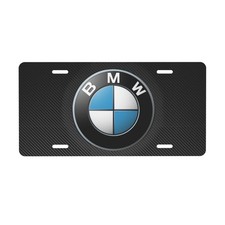 Bmw 12 X 6 In License Plate Stamped Metal Tag For Car Truck Black Bmw 12 X 6 In License Plate Stamped Metal Tag For Car Truck Black