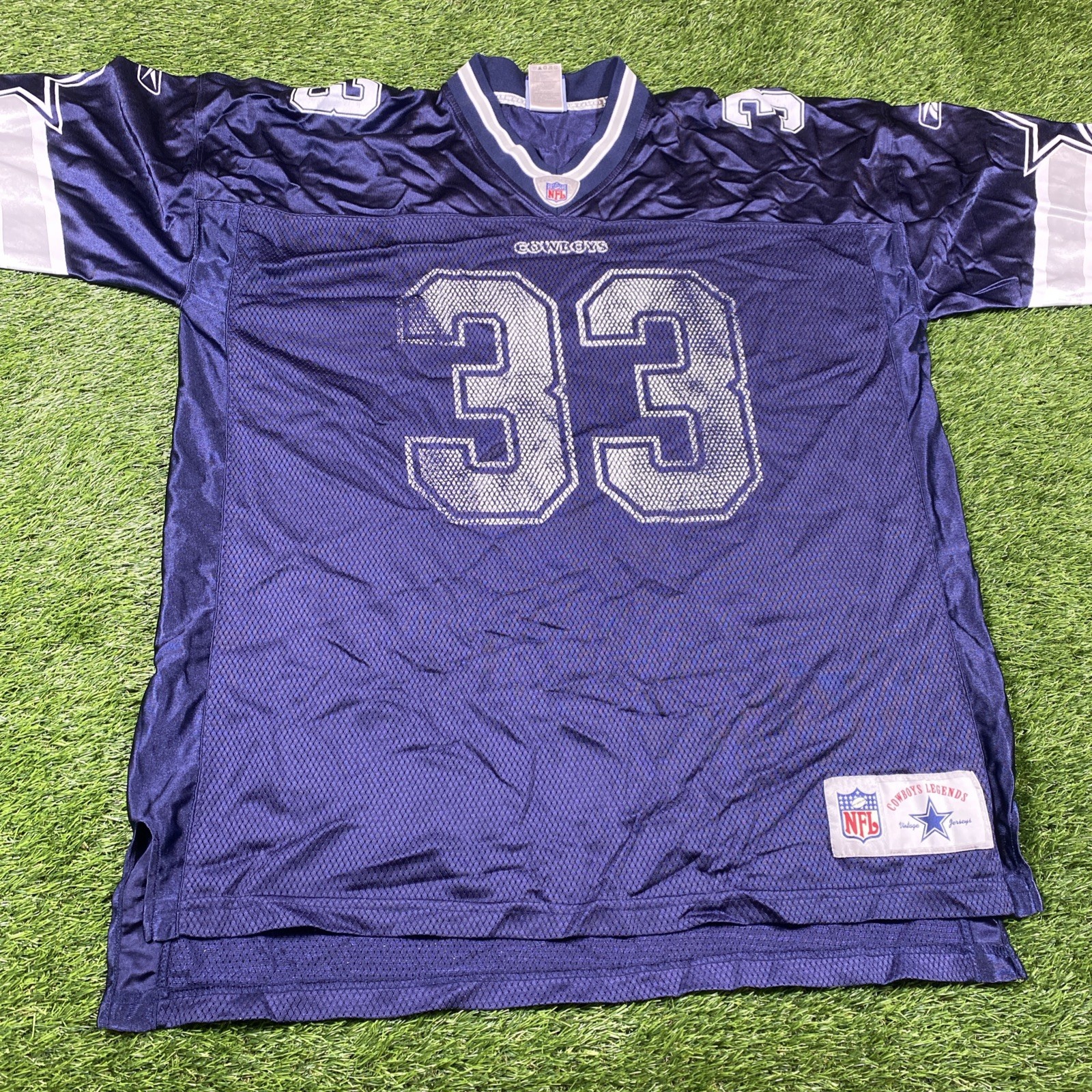 VTG Tony Dorsett Dallas Cowboys Reebok Jersey Mens 2xl Blue #33 thumbnail 3