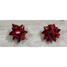 Small Red Bow Stud Earrings - Perfect for Christmas or Holiday Parties