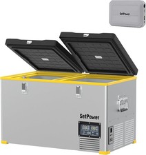 68QT Electric Cooler with PG216 Mobile Power Dual Zone Portable Refrigerator DC