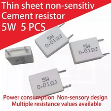 ​​5pcs 5W Non-Inductive Cement Resistors 0.01R 0.22R 0.25R 0.3R 0.5R etc​