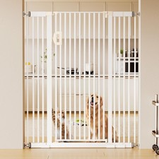 Fldofaves Extra Tall Pet Gate, 57" Cat Gate for Doorway, Pressure Mounted Aut...