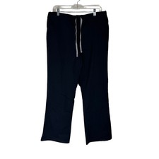 WonderWink WonderWork Scrub Pants Unisex Large Black Drawstring Cargo Uniform AB