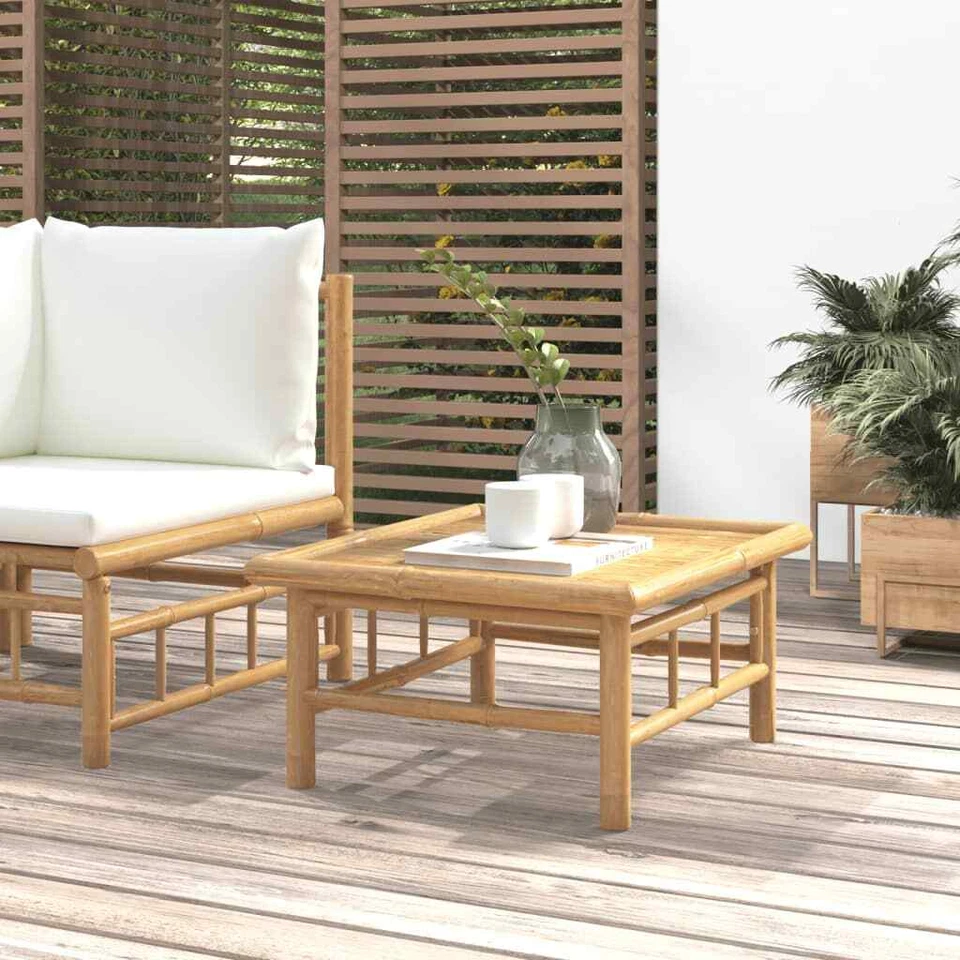 Gartenmöbel Lounge Set Bambus Möbel Garten Garnitur Sitzgruppe Sofa mit Kissen - Bild 2 von 4