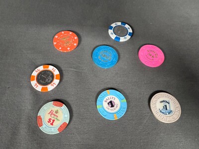 Vintage Playing Chips Rivera, Ceasers,Ballys,And The Tropicana Las Vegas Casinos