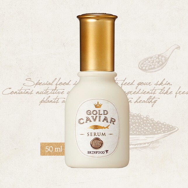 SKIN FOOD Gold Caviar EX Serum 50ml Omega-3 Serum Korean Skin Care