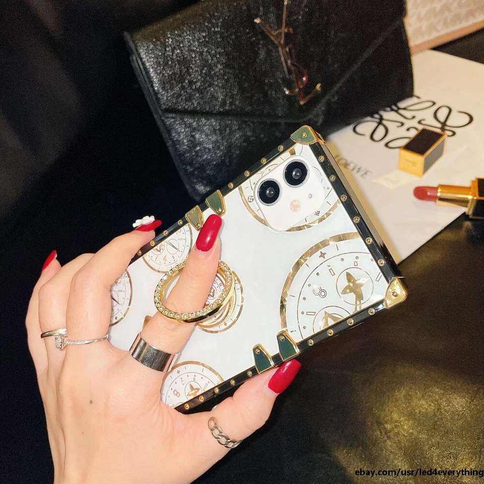 Funda de lujo con anillo de flores brillantes para iPhone 14 Pro Max 13 12 11 XS Max XR Foto 4 de 4