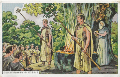 50/788 SAMMELBILD BRONZEZEIT SLAWEN SCHLESIEN FEUER ERDAL ROTFROSCH WAXA BLENDOL