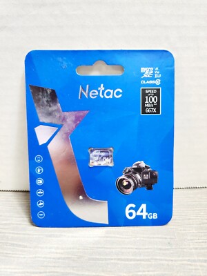 Netac 64GB Micro SD Card Micro Mini SD Card SDXC UHS-I Flash Memory Card, High